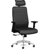 Tekno Yönetici Koltuğu Ergonomik Ofis Sandalyesi Deri Çalışma Koltuğu (Siyah Gri) - Çok Renkli - Genel