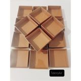 Teknoair Kraft Asetat Kapaklı Kutu 8X8X3 cm 50 Adet Düğün Nişan Kına Hediyelik Renkli