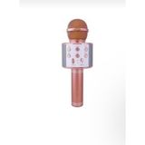 TeknoBeyza Bluetooth Bağlantılı Kablosuz Karaoke Mikrofonu - Şarjlı Taşınabilir Hoparlörlü Ses Değiştirme Özellikli - Rose Gold