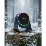 TeknoBeyza Mikado Rgb Işıklı Taşınabilir Bluetooth Hoparlör ve Masaüstü Telefon Standı – Kablosuz Müzik Çalar - Siyah
