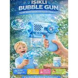 TeknoBeyza Otomatik Baloncuk Tabancası 6 Ağızlı – Işıklı & Sesli Bubble Gun Oyuncak (3+ Yaş) - Mavi