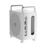 Teknobiyotik 8 in 1 Mac Mini M4 Workstation Thunderbolt 4, 2x Nvme SSD, 3x USB 3.2, SD/TF Card, 2x DP 4K, Güç Düğmesi, 30W PD, Type-C, Dock & SSD Kutusu (TB1201)