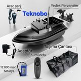 Teknobo Yemleme Botu Teknesi Olta Bırakma Yem Bırakma Canta ve Arac Sarj Hediyelidir (Konumsuz Gps Yoktur)