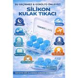 TeknoClass 6 Adet Silikon Kulak Burun Tıkayıcı Set Gürültü Engelleyici Uyku Yüzme İçin Tıpa Seti