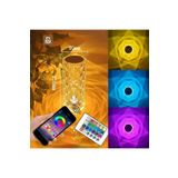 TeknoClass Kumandalı Kristal Masa Lambası Rgb Renk Değiştiren Gece Lambası 16 Renk 4 Mod Dokunmatik Kontrol