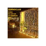 TeknoClass Sarkıt Led Işık 3x2 Metre 8 Efekt Modlu Power Led 12 Saçak İç & Dış Mekan Süsleme Işık 220v Fişli