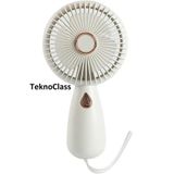 TeknoClass Taşınabilir Mini Güçlü Parvaneli Renkli Mini El Fanı Şarjlı Taşıma Ipli Mini Vantilatör
