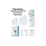 TeknoClass TKN-H11 Şarjlı Nebulizatör Taşınabilir Mesh Hava Makinesi 2 Başlıklı