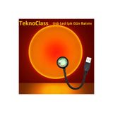 TeknoClass Usb Led Gün Batımı Tek Mod Projektör Lambası Fotoğraf Çekim Işığı Dekoratif Işık Led Aydınlatma