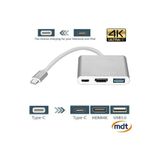 teknocool Grc Accessory 3'in 1 Type-c To Hdmi 4k Usb 3.0 Dönüştürücü Adaptör Macbook, Pro 2015 2016 2017