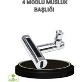 Teknodayım 4 Fonksiyonlu Musluk Başlığı 360 Derece Dönebilen ve Su Tasarruflu