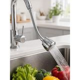 Teknodayım Ayarlanabilir Musluk Başlığı Esnek Spiral Hortumlu Lavabo Uzatma Aparatı