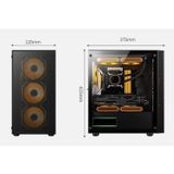 Teknodayım AZTECH SKY LINE AZT302B 600W TEMPERLİ CAM+MESH 4XRGB FAN+USB3.0 GAMING KASA SIYAH