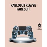 Teknodayım Bluetooth Kablosuz Ps4 Gamepad Çift Motorlu Siyah Controller