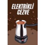 teknodayım Çelik Kahve Makinesi Cezve 800 Watt Paslanmaz Çelik Türk Kahvesi Makinesi