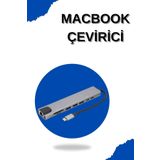 Teknodayım Çevirici Dönüştürücü Adaptör | MacBook 3 In 1 Type-C To Hdmı, USB 3.0