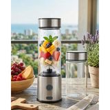 Teknodayım Çift Cam Hazneli Blender 16500 Rpm Buz Kırıcı Taşınabilir Blender - Ahşap