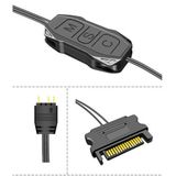 Teknodayım Coolmoon 5V 3Pin RGB ARGBden Denetleyici Güç Adaptörüne Bilgisayar PC Kasa LED F/F