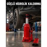 Teknodayım Dayanıklı Çelik Gövdeye Sahip Kompakt Hidrolik Kriko - Çok Renkli