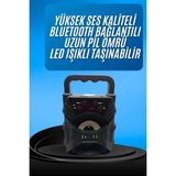 Teknodayım Işıklı Bluetooth Hoparlör Ses Bombası Taşınabilir Yüksek Ses Radyo Özelliği