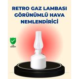 Teknodayım Kablosuz Retro Buhar Makinesi Gaz Lambası Tasarım Ledli Difüzör - Ahşap Rengi