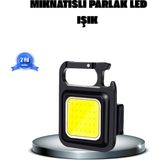 Teknodayım LED Mini Anahtarlık Fener – 1000 Lümen Güçlü Işık ve USB Type-C Şarjlı - 0 - Siyah - 10 W