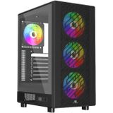 Teknodayım POWERBOOST PB-A700B 750W 80 + BRONZE MESH ÖN PANEL 4XRAINBOW FAN+USB3.0 GAMING ATX KASA SIYAH