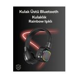 teknodayım RGB Işıklı Katlanabilir Bluetooth 5.3 Kulak Üstü Kulaklık