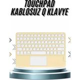Teknodayım Teknocanmarketing Android ve Ios Uyumlu Bluetooth Klavye Touchpad Slim Kablosuz Wifi Q Klavye