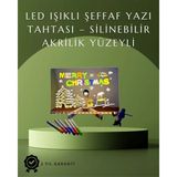 Teknodayım Teknocanmarketing Şık ve Modern LED Pano – Neon Işıklı Silinebilir Akrilik Yazı Tahtası, 7
