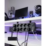 Teknodayım USB ve Type-C Çıkışlı 10'lu Akım Korumalı Çoklu Priz Güç Dağıtıcı - Çok Renkli