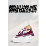 teknodayım Yeni Nesil Kırmızı Buharlı Ütü 2200 Watt Seramik Tabanlı Yüksek Buhar Gücü