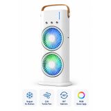 Teknodrone Çift Fanlı Su Buharlı Masaüstü Vantilatör Mini Klima Soğutucu 90° Salınımlı USB RGB Işıklı