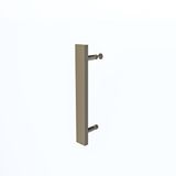 Teknoduş Bronze Castor 6mm Füme Cam 2 Sabit 2 Sürgü İki Duvar Arası Duşakabin Kahverengi