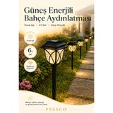 TeknoEser 6'lı Set Solar Güneş Enerjili Bahçe Yürüyüş Yolu Peyzaj Dekoratif Led Aydınlatma
