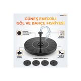 TeknoEser Solar Güneş Enerjili Yüzen Havuz Ve Bahçe Fıskiyesi 4 Başlıklı Süs Havuzu Gölet Pompası Havuz Fıskiyesi Ve Yüzen Süs