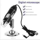 Teknofaji 1600X Diji Mikroskop USB 8led Çok Amaçlı Cilt Biyolojik Analiz Tel Tamiri Muayene Kamerası - Siyah