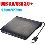 Teknofaji Harici DVD Rw External USB 3.0 Slim Harici Tak Çalıştır CD DVD Sürücü Okuyucu Optik Okuyucu - Siyah