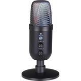 Teknofaji Profesyonel Kardioid Rgb Işık Oyuncu Stüdyo Kayıt Kablolu Podcast Mikrofonu USB Mikrofon - Siyah