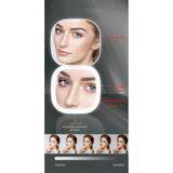 TeknoFaji USB Şarjlı,5X/10X Büyüteçli, LED Işıklı Mini Ayna, Çanta Tipi, Taşınabilir, Makyaj Aynası