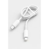 Teknofone iPhone Uyumlu Slikon Koruma Uçlu Usb-C To Lightning Örgülü 30W Hızlı Şarj Kablosu 11 12 13 14 Pro Max Serisi ile uyumlu - Beyaz - Gri - 1 adet