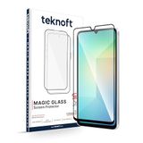 Teknoft Samsung Galaxy A06-A06S için Ekstra Güçlü Tam Koruma Sağlayan 9H Sertliğinde Leke ve Parmak İzi Tutmayan HD Görüntü Sağlayan Premium Ekran Koruyucu Kırılmaz Cam (Galaxy A06-A06S)
