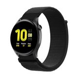 Teknoft Samsung Galaxy Watch 7/6/5/4/FE Serisi (40mm/44mm), Watch 6/4 Classic (47mm/43mm/42mm) ve Samsung Watch 5 Pro (45mm) için Yumuşak ve Konforlu Hasır 20mm Naylon Kordon (Siyah)