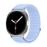 Teknoft Samsung Galaxy Watch 8 (40mm/44mm) ve Watch 8 Classic (46mm) ile Uyumlu Metal Bağlantılı, Hafif ve Yumuşak Kumaşlı Hasır Kordon (Mavi)