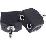 Teknogöz 3,5mm Stereo Jack Çoklayıcı - 3,5mm Kulaklık Çoklayıcı - Siyah