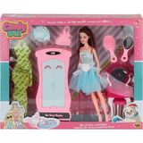 TeknoKapsül 02453 Cindy Doll Dolaplı Makyaj Masalı Bebek -Oydaş Oyuncak