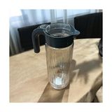 TeknoKapsül 1.5 Litre Cam Sürahi - Ergonomik Plastik Kapaklı, Şık ve Dayanıklı Tasarım, Bulaşık Makinesinde Yıkanabilir - 1BW-Beyaz - --