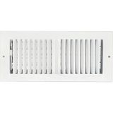 TeknoKapsül 10" x 4" 2 Yollu Hava Akışı Duvar ve Tavan Kaydı Buzul Beyaz Kaplama | 4 "x 10" 2 Yönlü Hava Difüzörü | Ev Yan Duvarları ve Tavan Için Hava Delikleri | Sierra - 100 cm