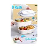 TeknoKapsül 1140 ml 2 Kat Paslanmaz Çelik Çorba Kaseli Bento Lunch Box Yeni Nesil Sefer Tası -FFLBOX10403