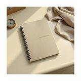 TeknoKapsül 12 Haftalık A5 Beslenme ve Kilo Takip Planlayıcı Defter | Spiralli, Deri Kapaklı, Günlük ve Haftalık Takip | Healthy Journal (Bej) - -- - Option-1